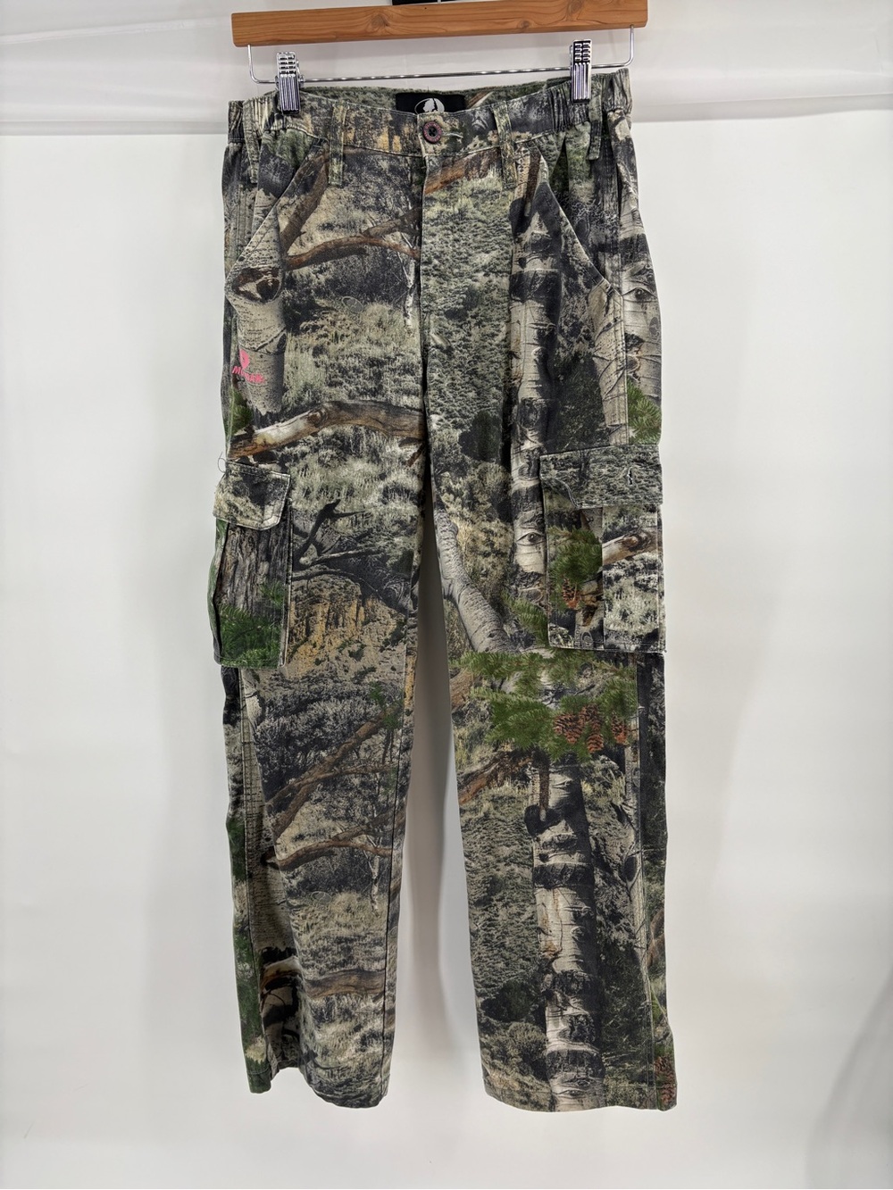 Mossy Oak Women’s Cargo Hunting Pants Camo Camouflage Elastic Waist Size S